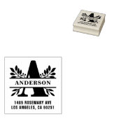 Tampons Encreurs Lettre A Classic Foliage Famille Monogramme Adress (Tamponné)