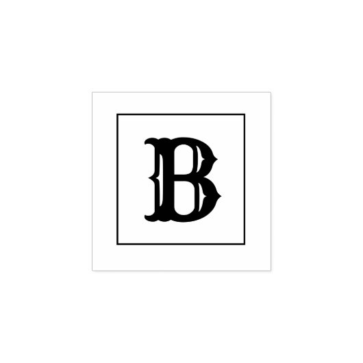 Tampons Encreurs Lettre B 1 Pouce Timbre en caoutchouc (Impression)