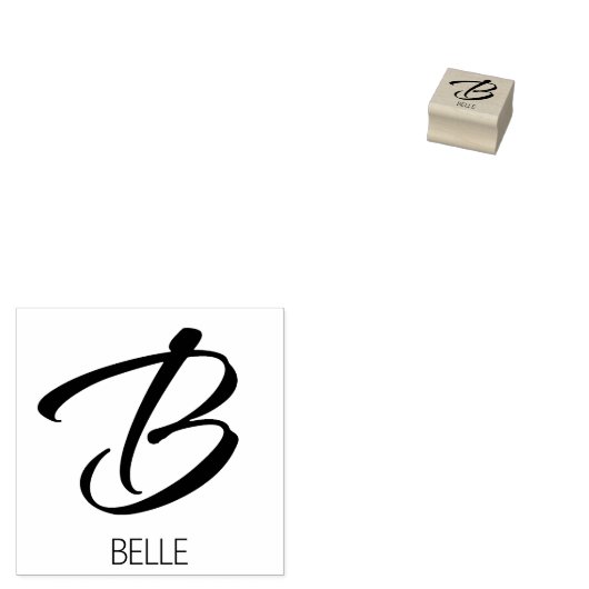Tampons Encreurs Lettre B Monogramme Timbre en caoutchouc personnal (Tamponné)