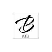 Tampons Encreurs Lettre B Monogramme Timbre en caoutchouc personnal (Impression)