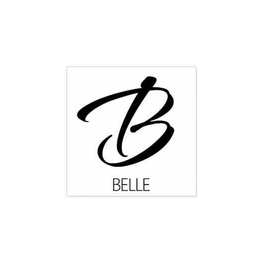 Tampons Encreurs Lettre B Monogramme Timbre en caoutchouc personnal (Impression)
