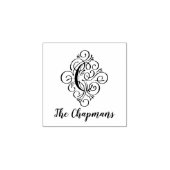 Tampons Encreurs Lettre C Nom du monogramme initial élégant (Impression)