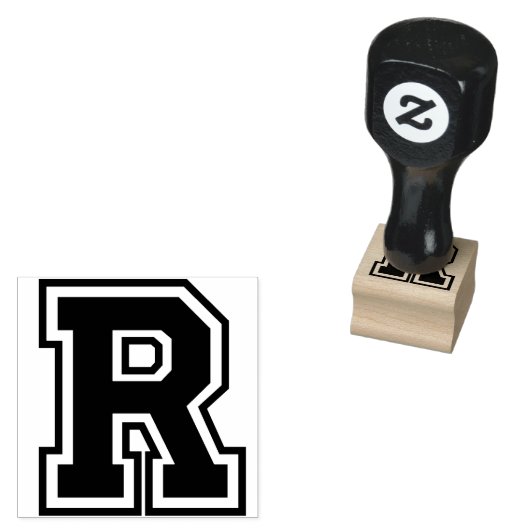 Tampons Encreurs LETTRE CLASSIQUE R MONogramme INITIAL (Tamponné)