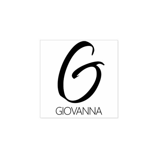 Tampons Encreurs Lettre G Monogramme Timbre en caoutchouc personnal (Impression)