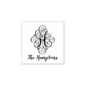 Tampons Encreurs Lettre H Nom du monogramme initial élégant (Impression)
