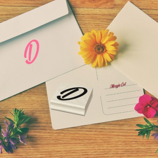 Tampons Encreurs Lettre initiale D monogramme