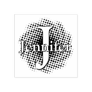 Tampons Encreurs Lettre initiale et nom personnalisé