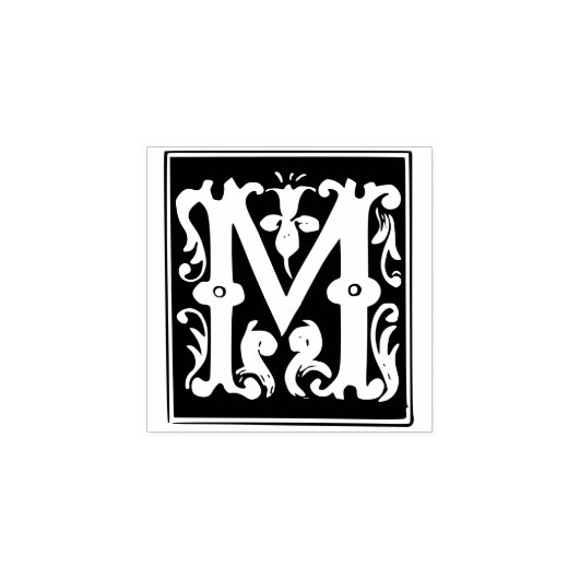 Tampons Encreurs Lettre initiale Vintage M (Impression)