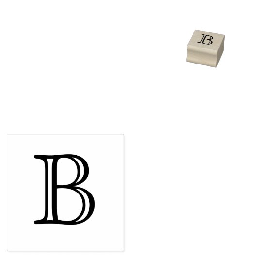 TAMPONS ENCREURS LETTRE MONOGRAPHIQUE CLASSIQUE B 1 POUCE (Tamponné)