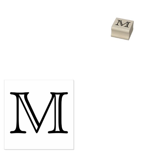 TAMPONS ENCREURS LETTRE MONOGRAPHIQUE CLASSIQUE M 1 POUCE (Tamponné)