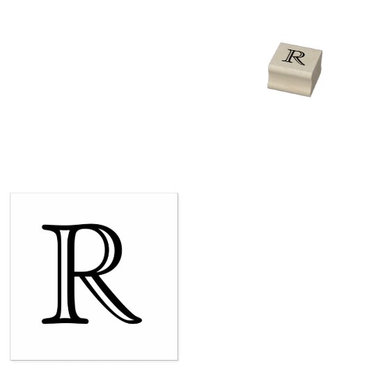 TAMPONS ENCREURS LETTRE MONOGRAPHIQUE CLASSIQUE R 1 POUCE (Tamponné)
