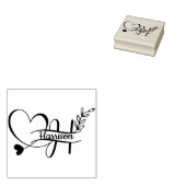 Tampons Encreurs Lettre noire H Monogramme Coeur Folite mignonne (Tamponné)