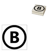 Tampons Encreurs Lettre personnalisable en gras avec bordure de cad (Tamponné)