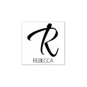 Tampons Encreurs Lettre R Monogramme Timbre en caoutchouc personnal (Impression)