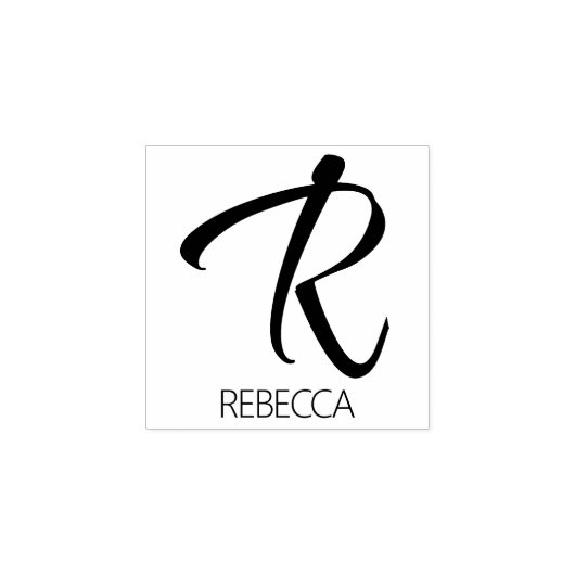 Tampons Encreurs Lettre R Monogramme Timbre en caoutchouc personnal (Impression)