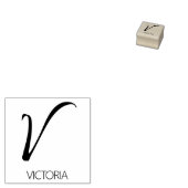 Tampons Encreurs Lettre V Monogramme Timbre en caoutchouc personnal (Tamponné)