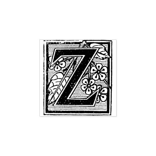 Tampons Encreurs Lettre Vintage monogramme Z (Impression)