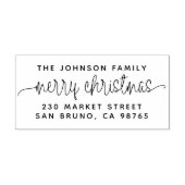 Tampons Encreurs Lettres de script Joyeux Noël & Nom de famille (Impression)