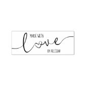 Tampons Encreurs Lettres de script personnalisées faites avec amour (Impression)