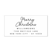 Tampons Encreurs Lettres modernes Joyeux Noël Nom de famille (Impression)