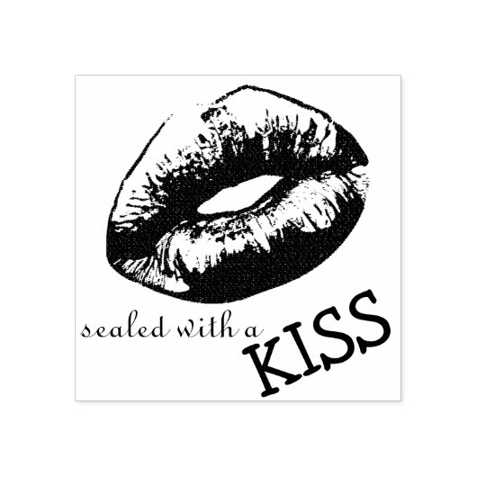 Tampons Encreurs Lèvres - Scellées avec un baiser (Impression)