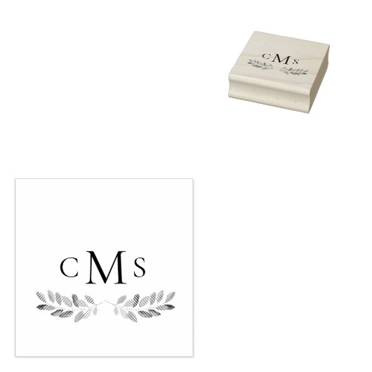 Tampons Encreurs Liage simple de monogramme (Tamponné)
