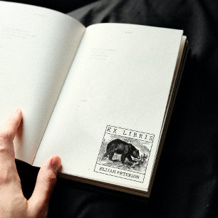 Tampons Encreurs Librairie Ex Personnalisée, Livre Ours Sauvage
