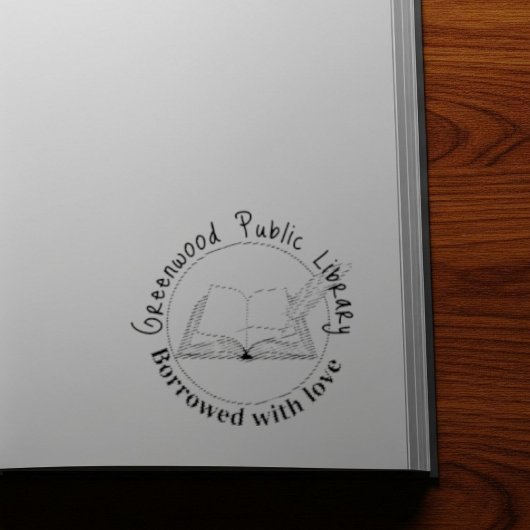Tampons Encreurs library stamp, personalized book stamp