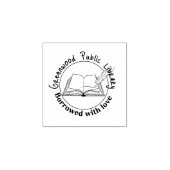Tampons Encreurs library stamp, personalized book stamp (Impression)
