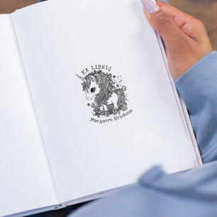 Tampons Encreurs Licorne Vintage, Ex Libris personnalisé Fantastiqu
