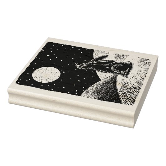 Tampons Encreurs Lièvre de lune dans la neige (Tampon)