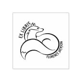 Tampons Encreurs Ligne moderne Art Fox Bibliothèque Ex Libris Livre (Impression)