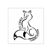 Tampons Encreurs Ligne moderne Art Fox Bibliothèque Ex Libris Livre (Impression)