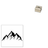 Tampons Encreurs Ligne Tirée Mountain Rustic Mariage Papeterie (Tamponné)