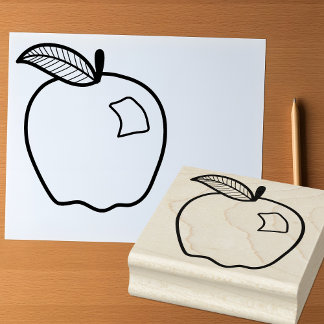 Tampons Encreurs Line Art Apple pour l'artisanat et les enseignants