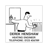 Tampons Encreurs L'ingénieur de chauffage teste la chaudière (Impression)