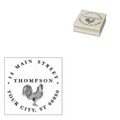 Tampons Encreurs Lithographie de dessin de coq #1 (Tamponné)