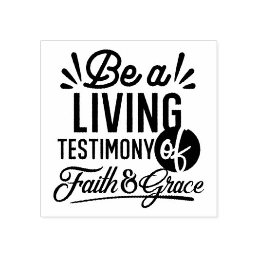Tampons Encreurs Living Testimony Bible Quote Christian Motivation (Impression)