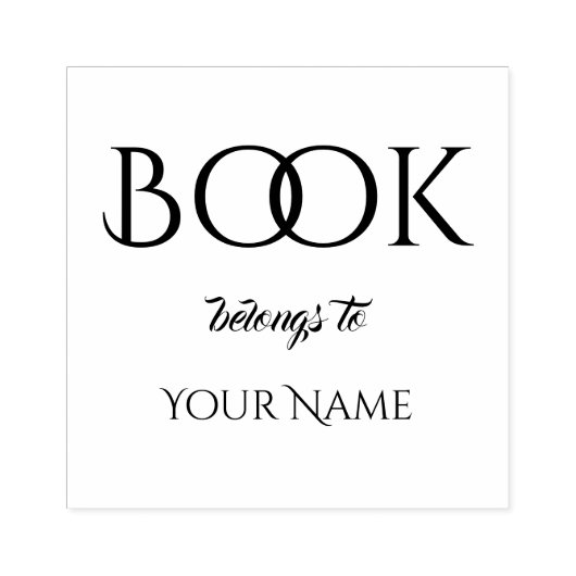 Tampons Encreurs Livre Appartient À Votre Nom Timbre En Caoutchouc  (Impression)