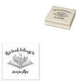 Tampons Encreurs Livre avec Fleurs Ce livre appartient à (Tamponné)