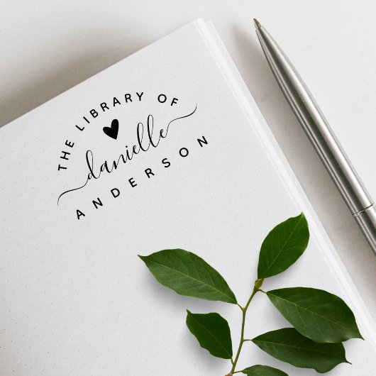 Tampons Encreurs Livre classique de bibliothèque simple et élégante