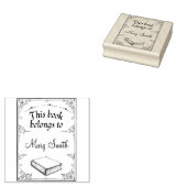 Tampons Encreurs Livre de bibliothèque Timbre en caoutchouc en bois (Tamponné)