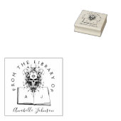Tampons Encreurs Livre De La Bibliothèque Goth Skull Initiales Scri (Tamponné)