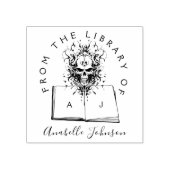 Tampons Encreurs Livre De La Bibliothèque Goth Skull Initiales Scri (Impression)