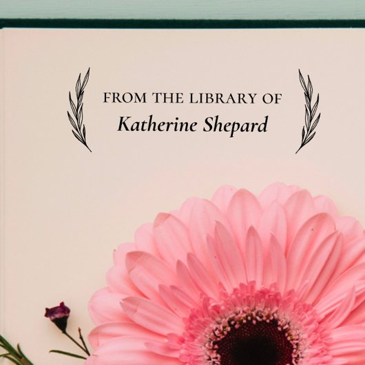 Tampons Encreurs Livre personnalisé Classique "De la bibliothèque d