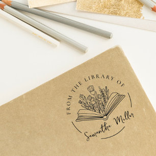 Tampons Encreurs Livre Personnalisé De La Bibliothèque De Lover d