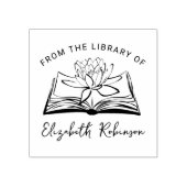 Tampons Encreurs Livre simple avec Lotus, De la bibliothèque de, (Impression)