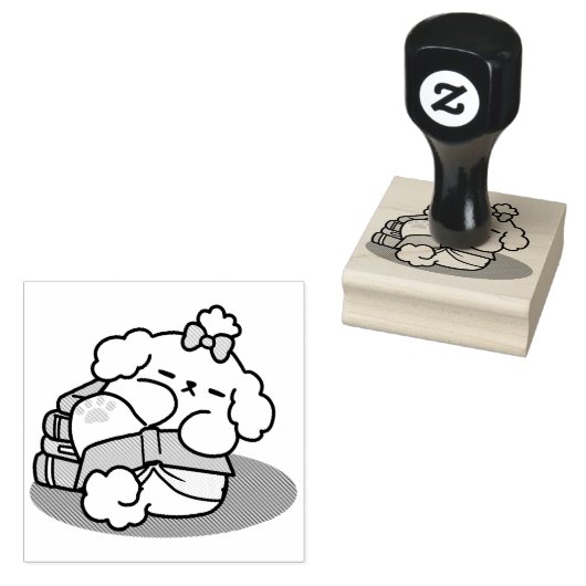 Tampons Encreurs Livres et écorces - Conception de lecture de chien (Tamponné)