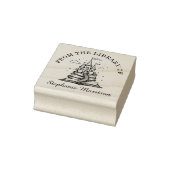 Tampons Encreurs Livres Stack Fairy Castle Nom Timbre Ex Librairie (Tampon)