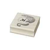 Tampons Encreurs Lizard, un alligator tribal, qui serre un monogram (Tampon)